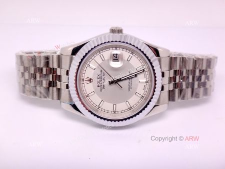 Replica Rolex Datejust Silver Face Jubilee band Women Watch